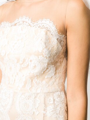 Parlor Scalloped Lace Bustier Gown