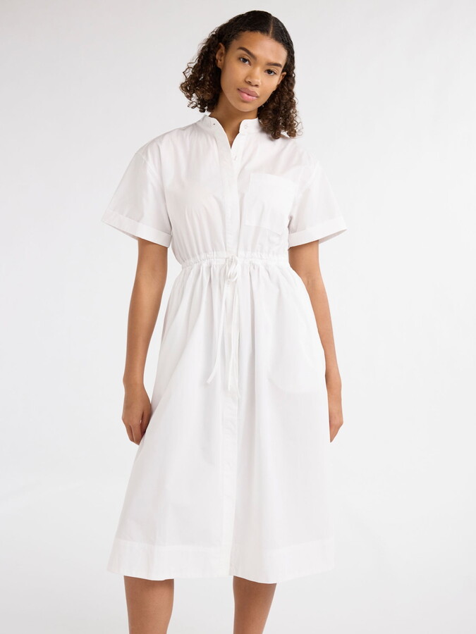 Free Assembly Women’s and Women’s Plus Cotton Double Tie Utility Midi Dress with Short Sleeves, Sizes XS-4X