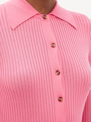 Dodo Bar Or Gabi Cutout-back Ribbed Bodysuit - Pink