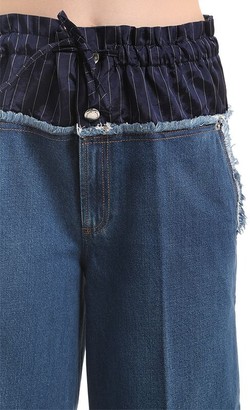 Sonia Rykiel Cropped Denim Jeans W/ Boxer Waist