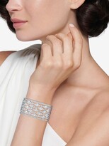 Thumbnail for your product : Kwiat 18kt white gold diamond Trellis wide cuff bangle