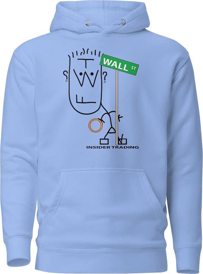 InvestmenTees Wall Street Insider Trading Pullover Hoodie - Carolina Blue - XL