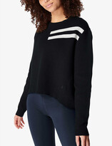 Thumbnail for your product : Sweaty Betty Serenity stripe-shoulder cotton-blend jumper