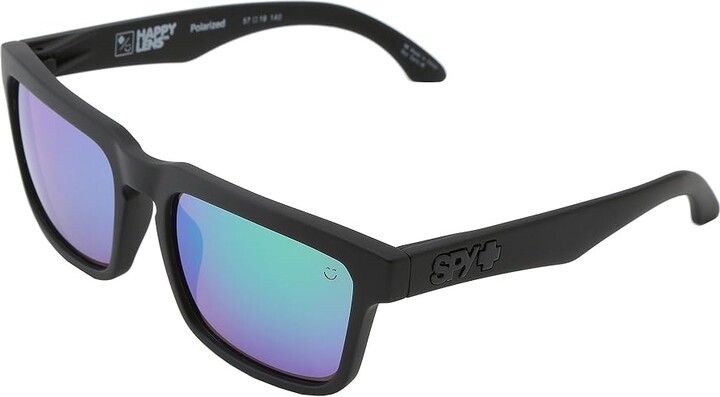 Spy Optic Helm Plastic Frame Fashion Sunglasses Matte Black-Happy Bronze Polar W/Green Spectra Grilamid Frames/Polycarbonate