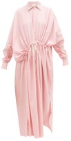 Thumbnail for your product : Marrakshi Life - Diagonal-waist Cotton-blend Shirt Dress - Pink