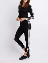 Thumbnail for your product : Charlotte Russe Striped Knit Leggings