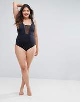 Thumbnail for your product : ASOS Curve CURVE Mesh Insert Supportive Swimsuit