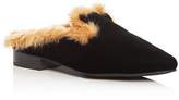 Thumbnail for your product : Sol Sana Women's Rocco Velvet & Faux-Fur Loafer Mules