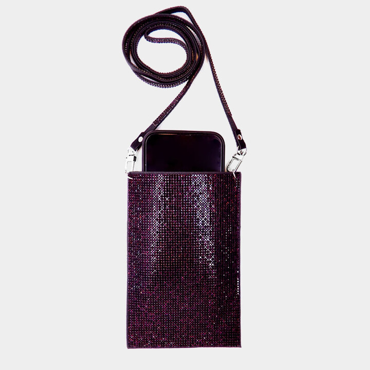 FASHNZFAB Bling Cellphone Crossbody Bag