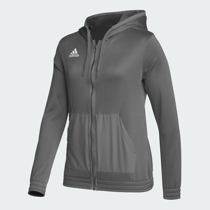 adidas Team Issue Full-Zip Hoodie Team Grey Four XS Womens