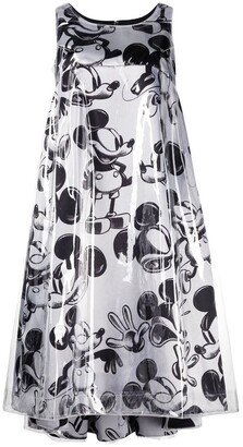 Comme des Garcons All-Over Motif Printed Sleeveless Midi Dress