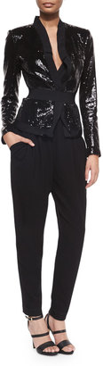 Donna Karan Sleeveless Harem-Pant Combo Jumpsuit
