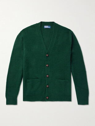 Polo Ralph Lauren Suede-Trimmed Wool and Cashmere-Blend Cardigan
