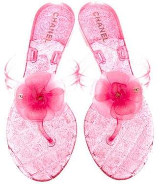 Chanel Camellia Jelly Sandals