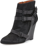 Thumbnail for your product : Rebecca Minkoff Maggie Calf Hair Wedge Bootie, Black