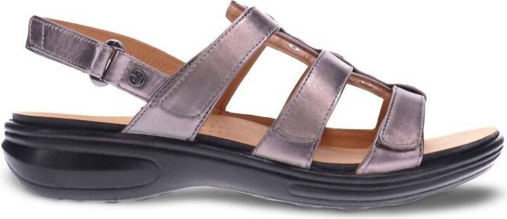Revere Women's Toledo Gladiator Sandal In Grey Leather