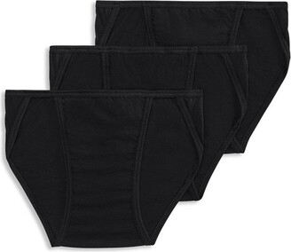 Jockey Men's Underwear Seamfree Thong, Black, L