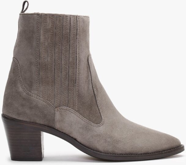ALPE Anjou Grey Suede Western Boots - ShopStyle