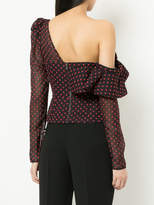 Thumbnail for your product : Self-Portrait Plumetis frill one shoulder top