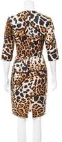 Thumbnail for your product : Saint Laurent Silk Leopard Print Dress