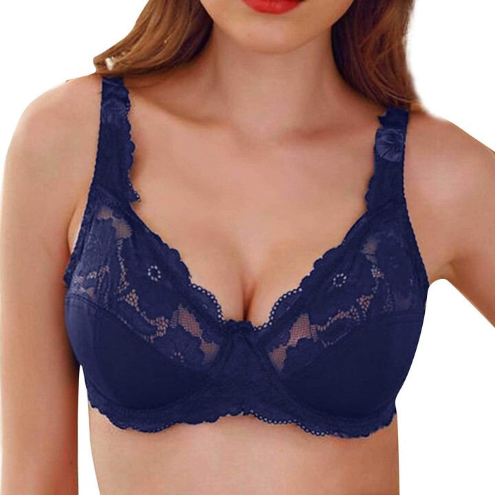 Generic Women's Full Cup Cotton Without Padding Hold Without Underwire  Front Closure Strong for Everyday Underwear Large Sizes Functional Bra -  ShopStyle