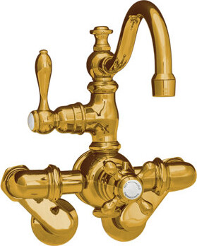 Strom Plumbing by Sign of the Crab P1018 Thermostatic Tub Wall Mount Faucet with Fixed Arched Spout