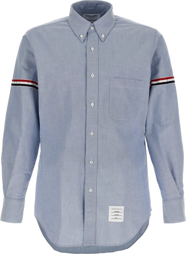 Thom Browne Long-Sleeved Striped Detail Shirt