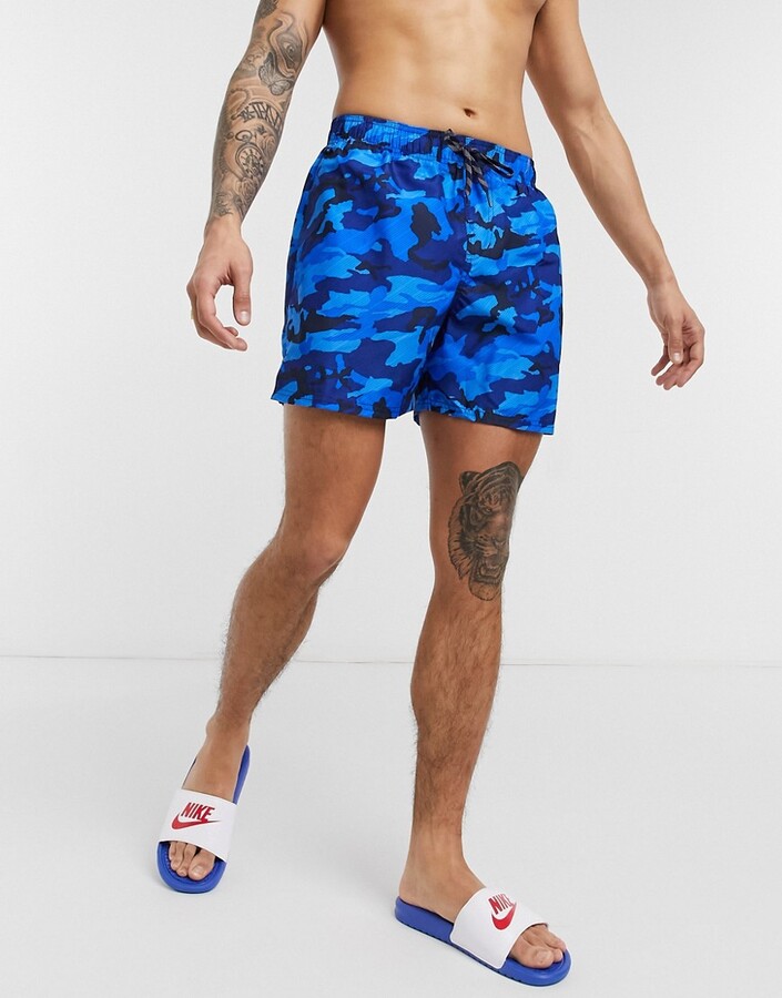 Nike Swimming 5 inch camo volley shorts in navy - ShopStyle Swimwear