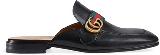 Gucci Princetown leather slipper with Double G