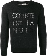 Thumbnail for your product : Saint Laurent Intarsia Crew Neck Jumper