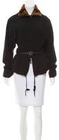 Thumbnail for your product : Gianfranco Ferre Mink-Trimmed Belted Jacket w/ Tags