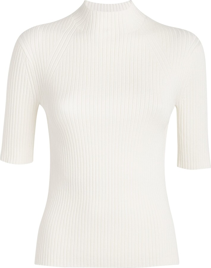 Maje Ribbed High-Neck T-Shirt