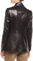 Thumbnail for your product : Brunello Cucinelli Double-Breasted Napa Leather Jacket