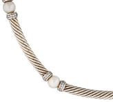 Thumbnail for your product : David Yurman Pearl and Diamond Cable Necklace