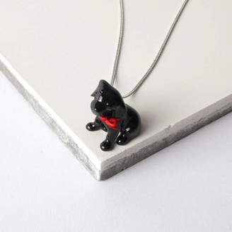 And Mary Black Labrador Puppy Necklace
