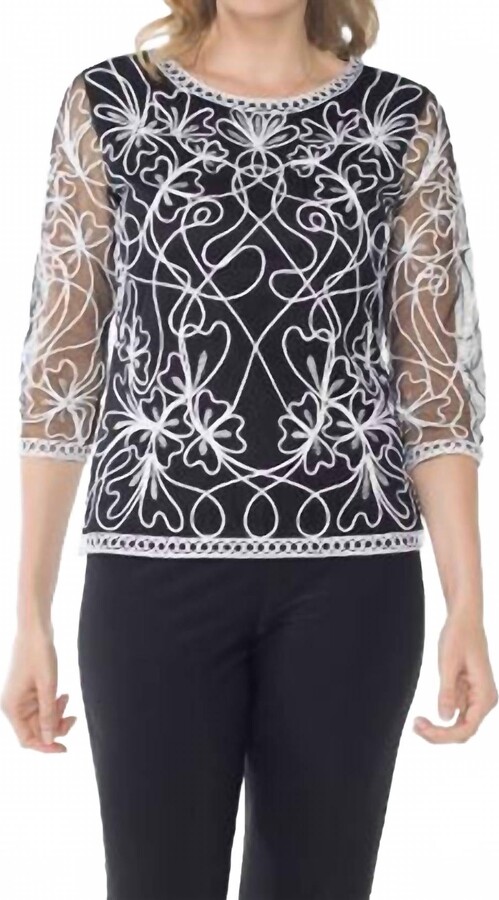 Weavz Pull Over Tunic In Black/white