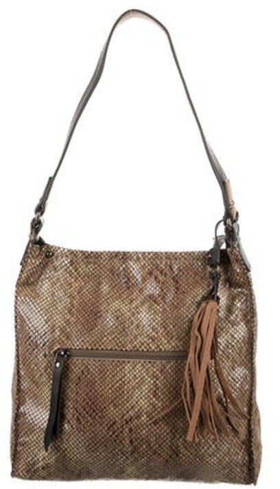 faux snakeskin crossbody bag