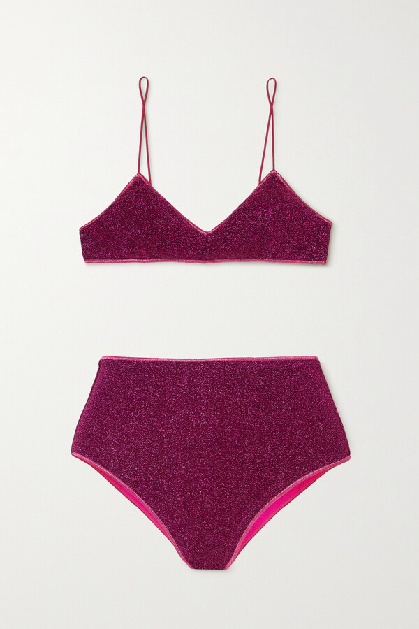 ビキニ OSEREE GLAZED LUMIRE BIKINI IN LUREX Lumière Shade Two Piece