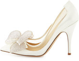 Thumbnail for your product : Kate Spade Lovely Satin Bow Pump, Ivory