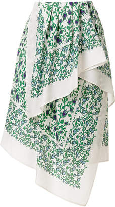 Christian Wijnants asymmetric floral skirt