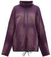 Thumbnail for your product : Martine Rose Breton-striped Cotton Sweatshirt - Womens - Navy Multi