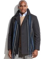 Thumbnail for your product : Perry Ellis Portfolio Big and Tall Wool-Blend Coat with Scarf