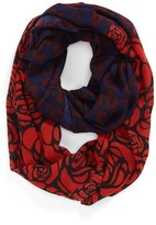 Thumbnail for your product : Halogen Leopard & Rose Print Infinity Scarf