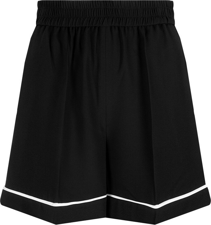 REDValentino High Waist Contrasting Trim Shorts