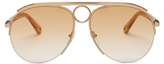 Thumbnail for your product : Chloé Romie Aviator Metal Sunglasses - Womens - Orange