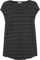 Thumbnail for your product : James Perse Striped devoré cotton-blend jersey T-shirt