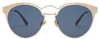 Christian Dior Eyewear - Nebula Cat Eye Metal Sunglasses - Womens - Rose Gold