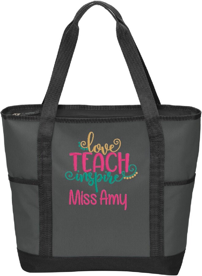 Etsy Personalized Teacher Tote, Teach Love Inspire Tote Bag, Gifts