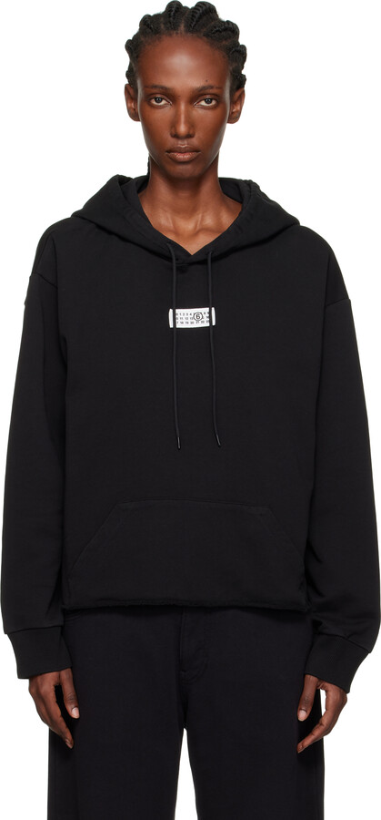MM6 MAISON MARGIELA Black Logo Patch Hoodie