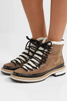 Thumbnail for your product : Rag & Bone Compass Studded Leather And Shearling-trimmed Suede Ankle Boots